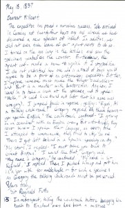Justine Drummond Letter